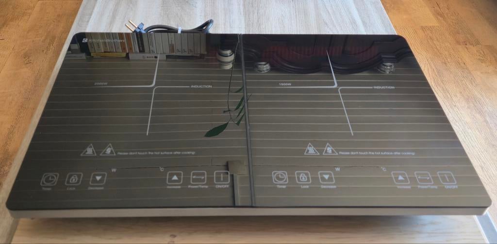 KitchenBrothers Inductie Kookplaat - 2 Pits - gewone stekker, Witgoed en Apparatuur, Kookplaten, Refurbished, 3 kookzones of minder