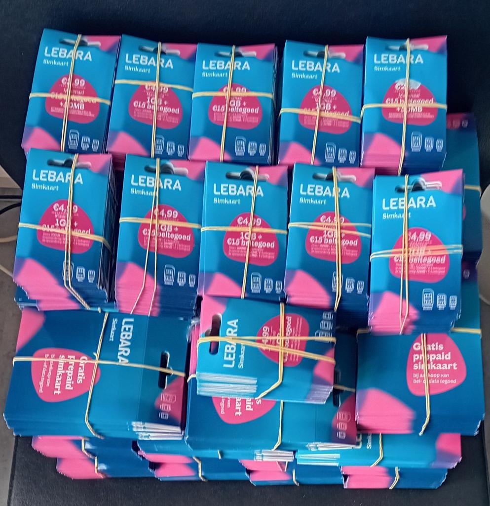 Lebara Simkaarten in bulken, Ophalen of Verzenden, Nieuw, Overige providers