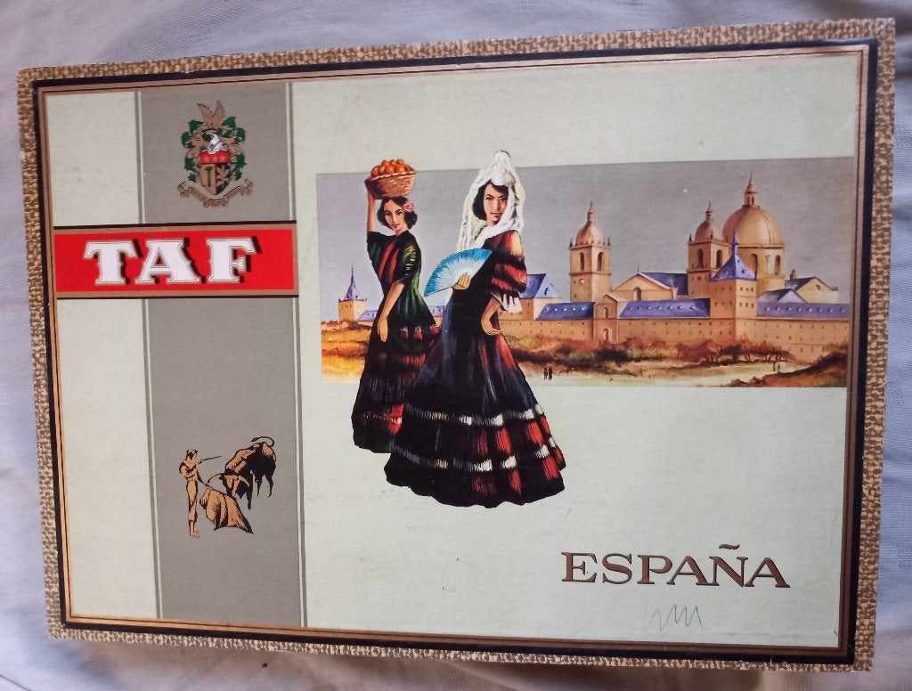 Vintage TAF Sigarendoos "España" Jaren 50-60 Retro Decoratie, Verzamelen, Ophalen, Zo goed als nieuw, Tabaksdoos of Verpakking