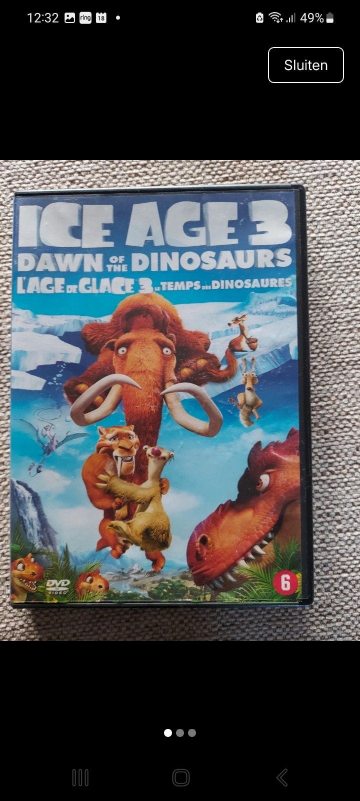 Ice Age 3: Dawn of the Dinosaurs DVD, Avontuur, Gebruikt, Ophalen of Verzenden, Vanaf 6 jaar