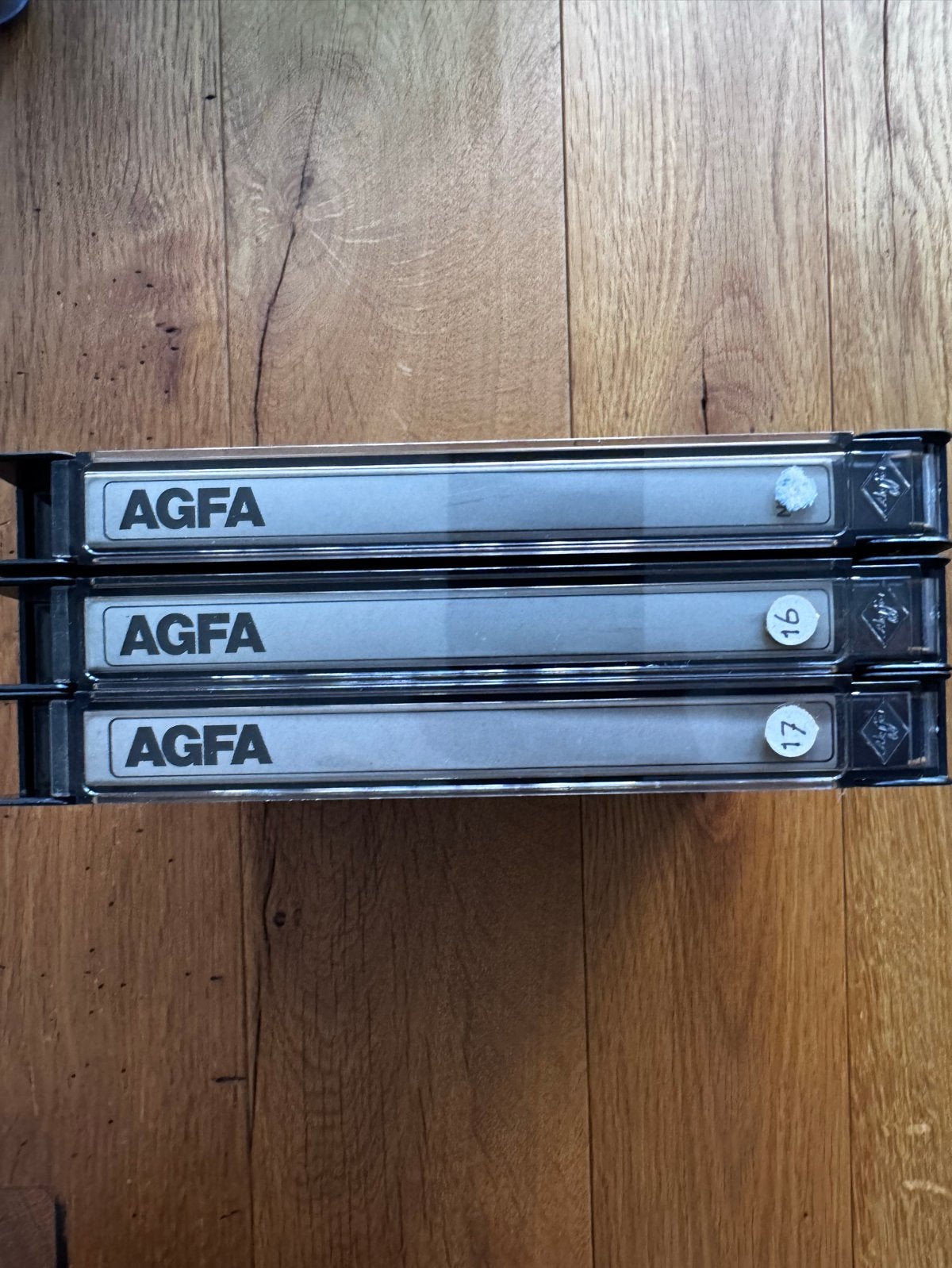 3x AGFA GEVAERT banden in cassette voor bandrecorder, Ophalen of Verzenden, Onderdeel, Met banden