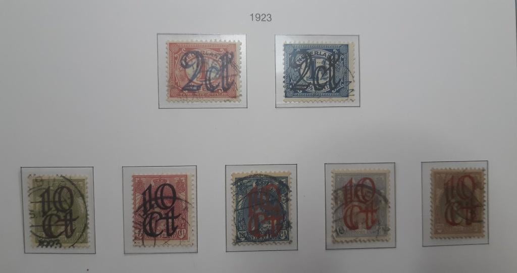 Gestempeld, Opruimingsuitgifte 1923 NVPH 114/120, Postzegels en Munten, Postzegels | Nederland, Verzenden, T/m 1940, Gestempeld