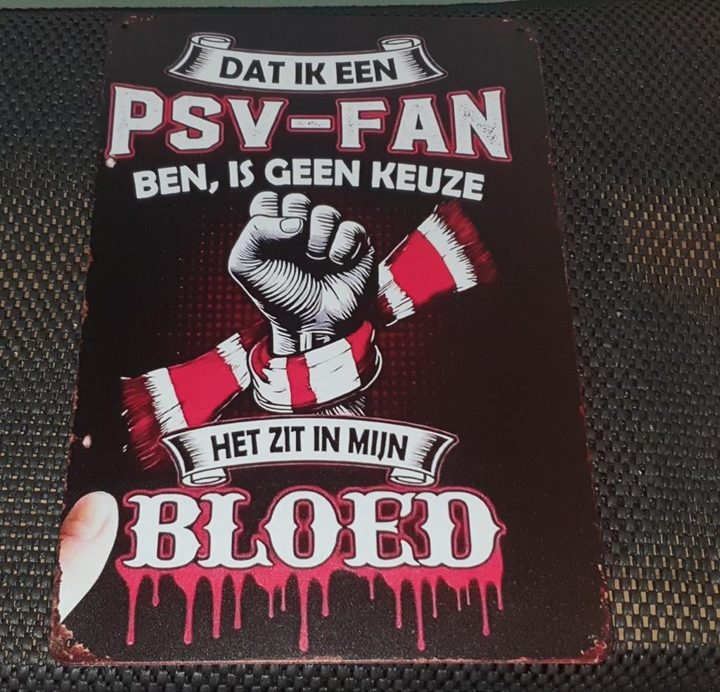 PSV Eindhoven wandbord 30x20 cm - "Dat ik een PSV-fan ben", Ophalen of Verzenden, Nieuw