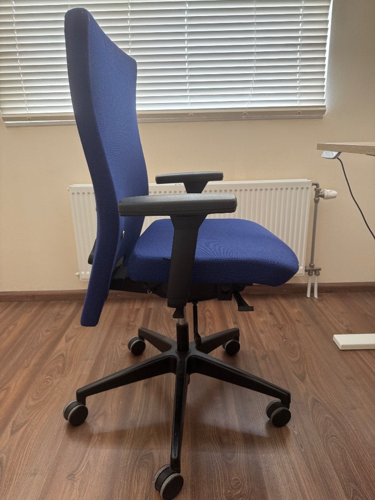 Bureaustoel (ergonomisch), Ophalen, Blauw, Zo goed als nieuw, Bureaustoel