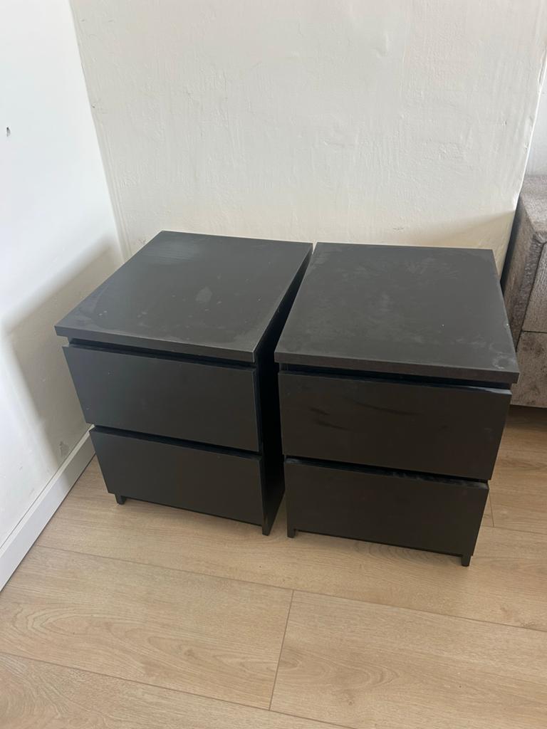 Ikea nachtkastjes (set van 2), Ophalen, Gebruikt, Minder dan 45 cm, Minder dan 55 cm