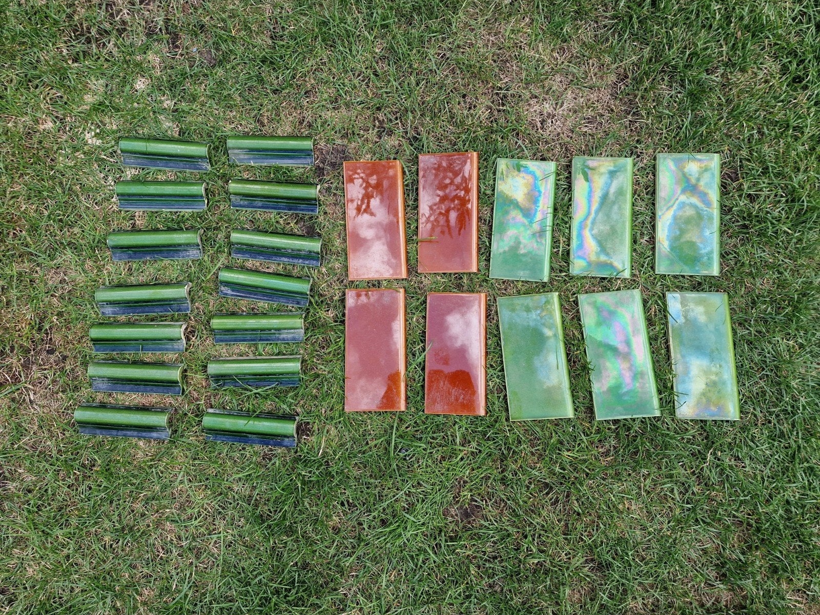 Mooie vintage tegeltjes (groen/bruin), Minder dan 20 cm, Minder dan 5 m², Wandtegels, Keramiek