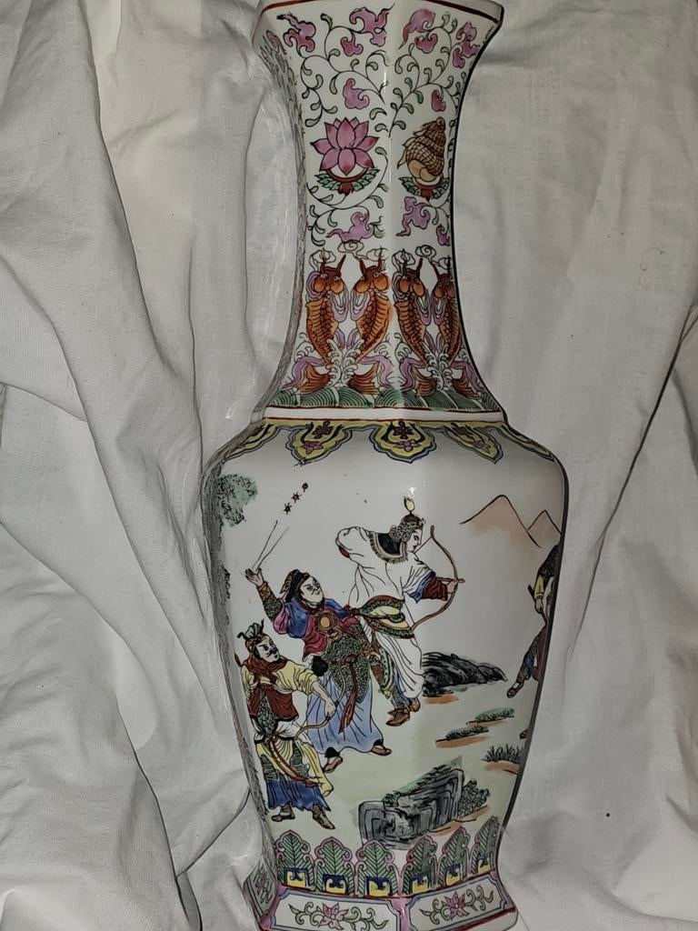 Antieke Chinese Famille Rose Vaas - Ming/Qing Dynastie, Ophalen of Verzenden