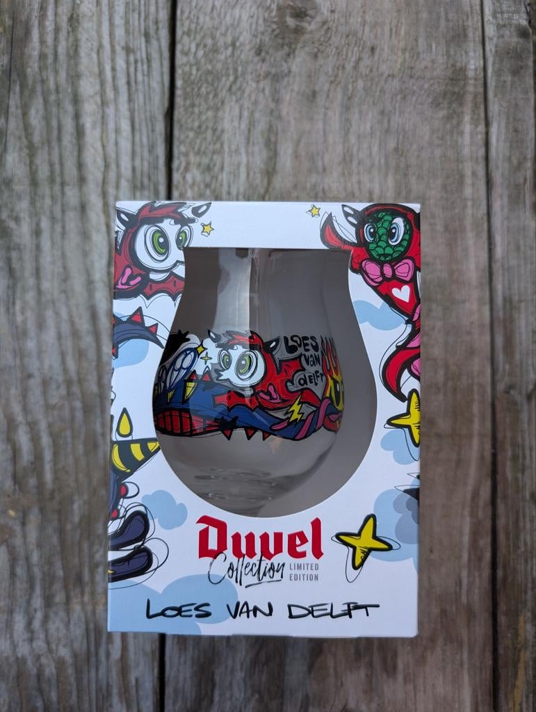 Duvel Speciaalbier Glas - Loes van Delft Limited Edition, Verzamelen, Biermerken, Nieuw, Glas of Glazen, Duvel, Ophalen of Verzenden