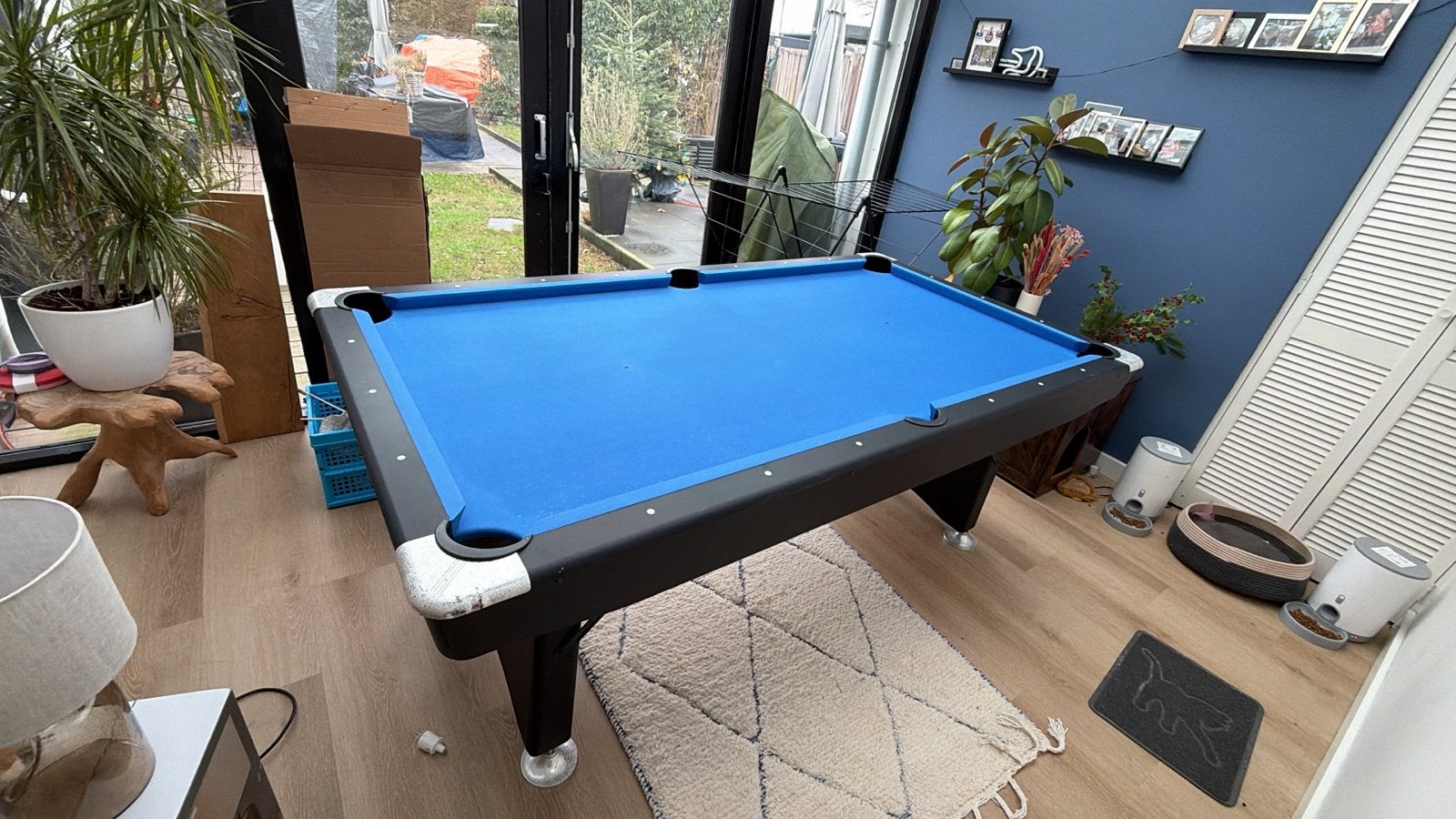 Buffalo Pooltafel met blauw laken 7ft, Ophalen, Gebruikt, Pooltafel