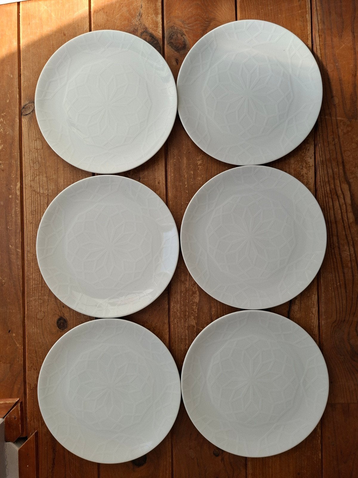 6x IKEA OFTAST Borden - Wit met patroon (NIEUW), Ophalen, Nieuw, IKEA, Glas