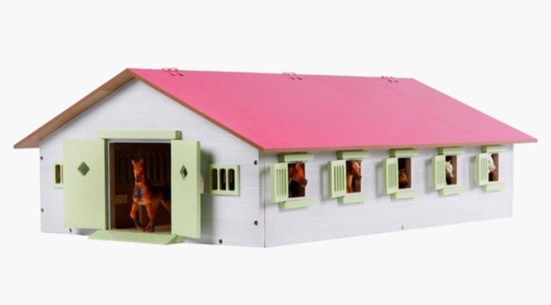 Superleuke paardenstal met 9 Boxen (geschikt voor Playmobi, Ophalen, Gebruikt, Jongen of Meisje