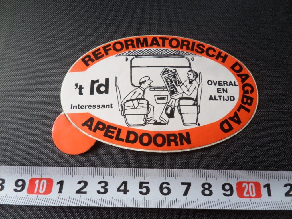 sticker Apeldoorn Reformatorisch Dagblad overal en altijd, Verzamelen, Stickers, Ophalen of Verzenden, Zo goed als nieuw