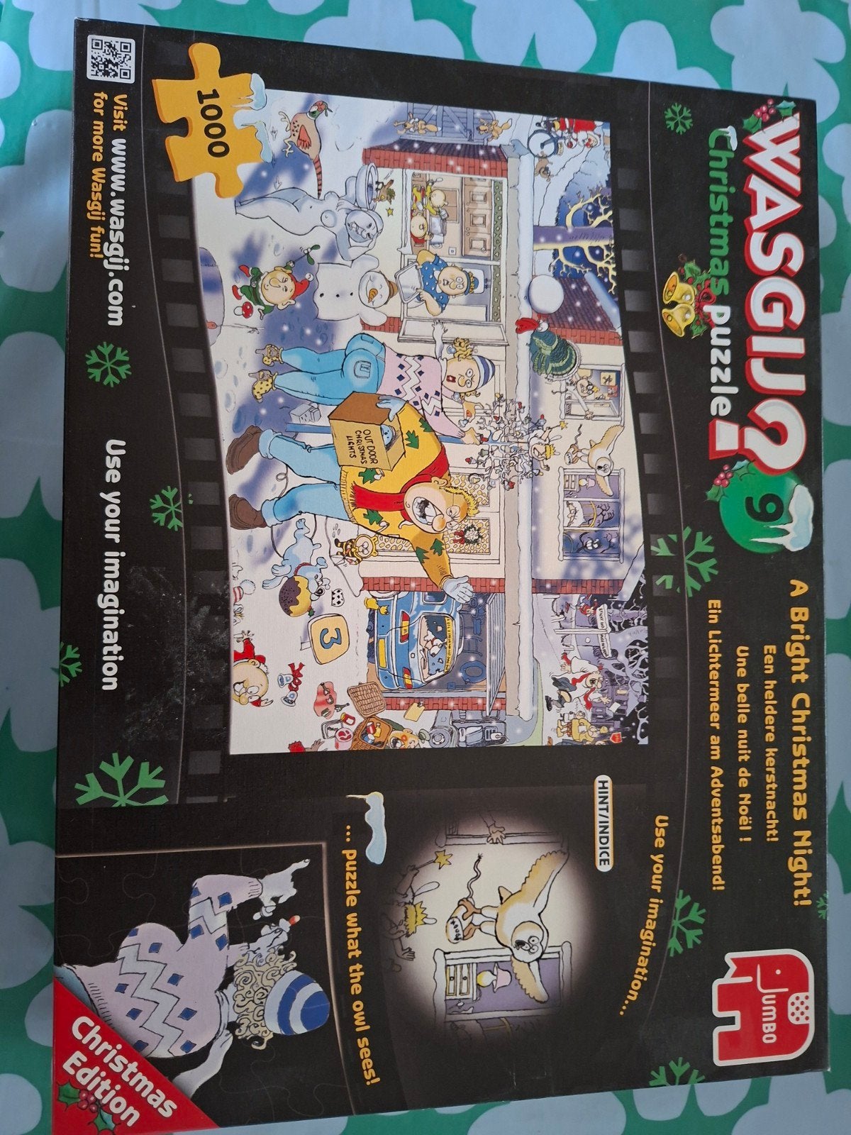 wasgij puzzel  Kerst nr 9  1000stukjes, Ophalen of Verzenden, 500 t/m 1500 stukjes, Zo goed als nieuw