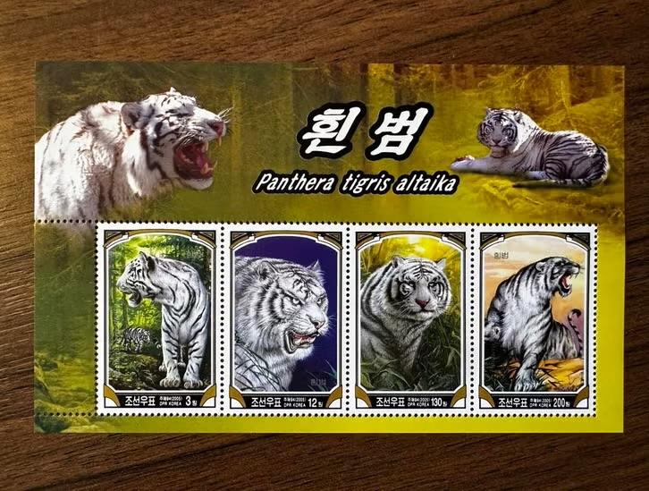 Noord-Korea 2005 Witte Tijger dieren  Postfris, Ophalen of Verzenden, Postfris, Oost-Azië