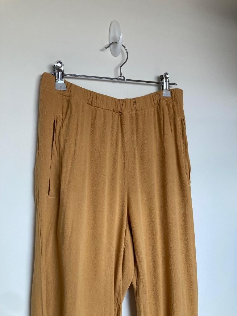 Moscow gele chiffon pull on broek maat M, Maat 38/40 (M), Geel, Anna van Toor BV, Lang