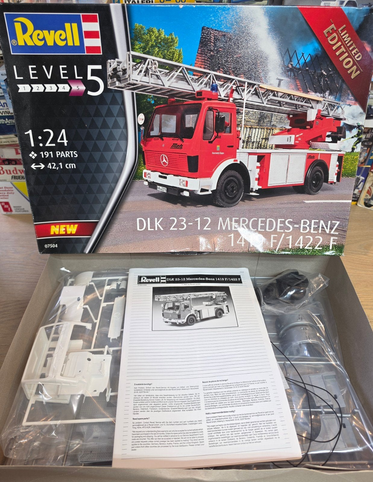 Revell 07504 DLK 23-12 Mercedes Benz 1419F/1422F, Revell, Groter dan 1:32, Nieuw, Ophalen of Verzenden