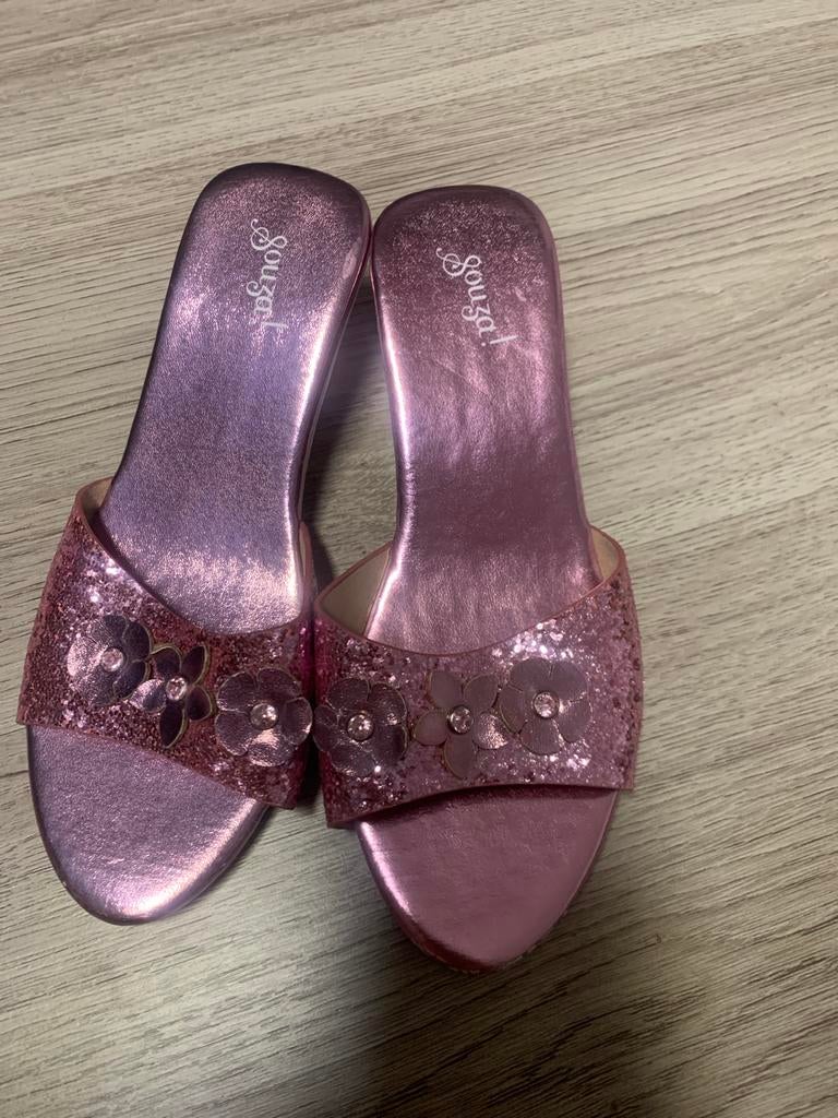 Souza! Roze glitter prinsessenschoenen maat 30/31, Ophalen of Verzenden, Gebruikt, Meisje, Schoenen