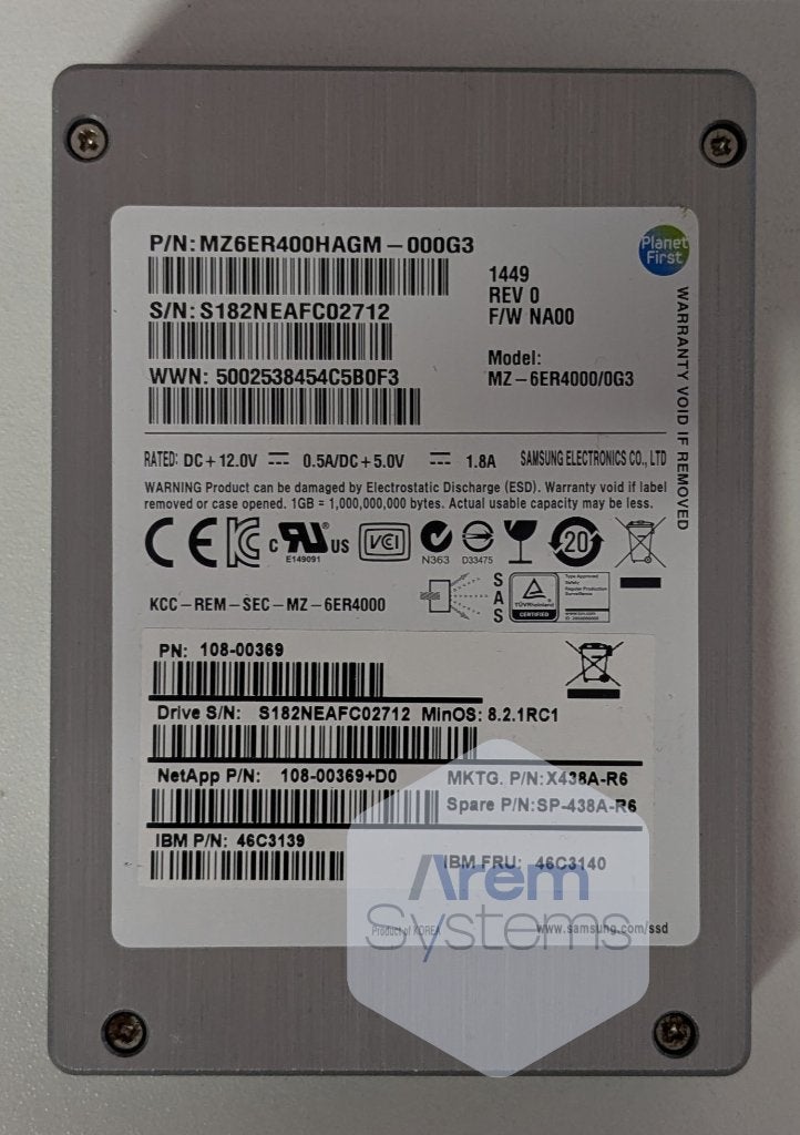 400GB 2.5" SAS SSDs, Intern, Samsung, Gebruikt, SAS