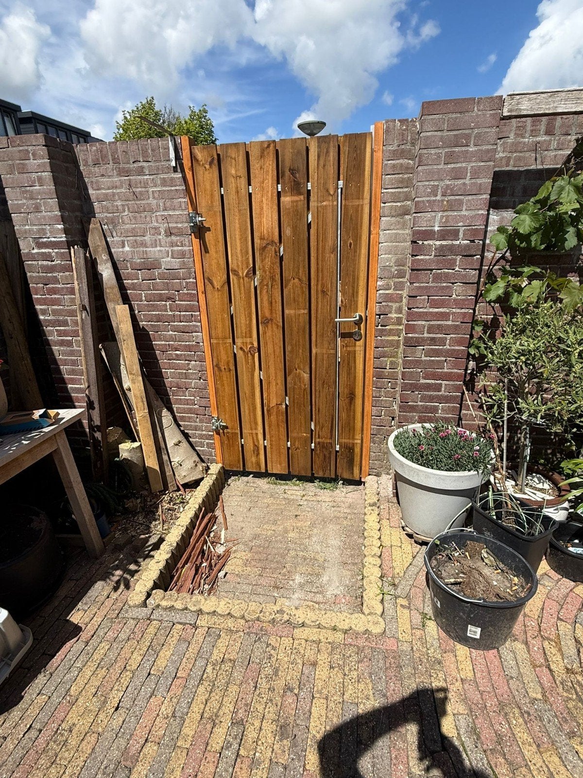 Bobivix poortdeur op ijzeren frame 100 bij 180 nu  €120,00, Tuin en Terras, Tuinpoorten, Ophalen, Nieuw, Draaipoort, 150 tot 200 cm