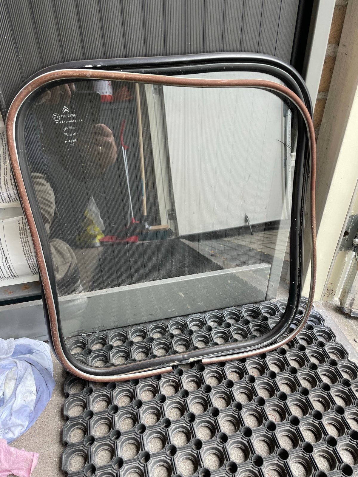 Achterruit Acadiane deur met rubber en pees, Auto-onderdelen, Ophalen of Verzenden, Gebruikt, Citroën