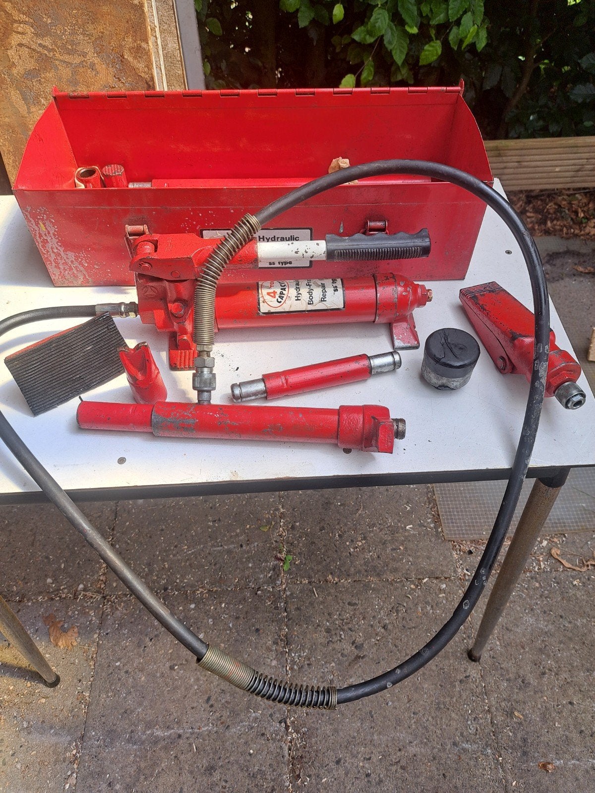 Uitdeuk set hydraulisch, Ophalen of Verzenden, Zo goed als nieuw