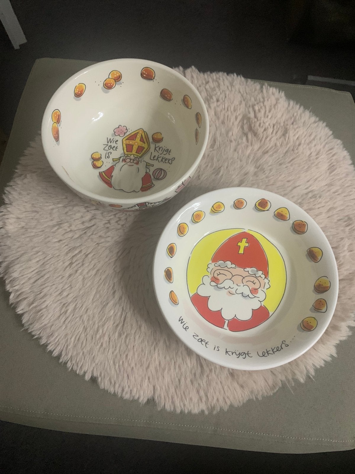 Blond sinterklaas schaaltjes, Ophalen of Verzenden, Zo goed als nieuw