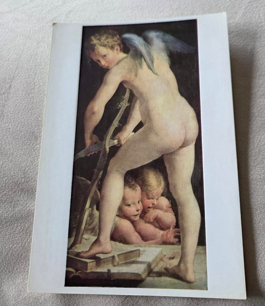 Cupido die zijn boog snijdt - Parmigianino, Verzenden, Ongelopen, Overige thema's