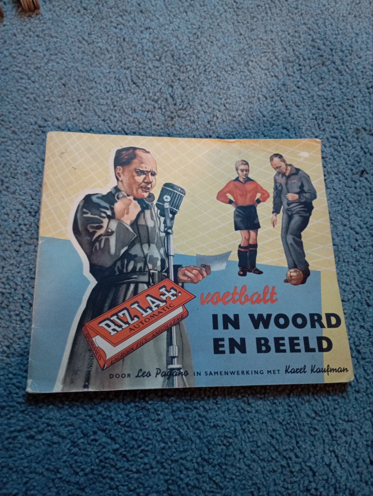 vintage Rizla+ voetbal  Leo Pagano Karel Kaufman, Ophalen of Verzenden, Zo goed als nieuw, Gebruiksvoorwerp