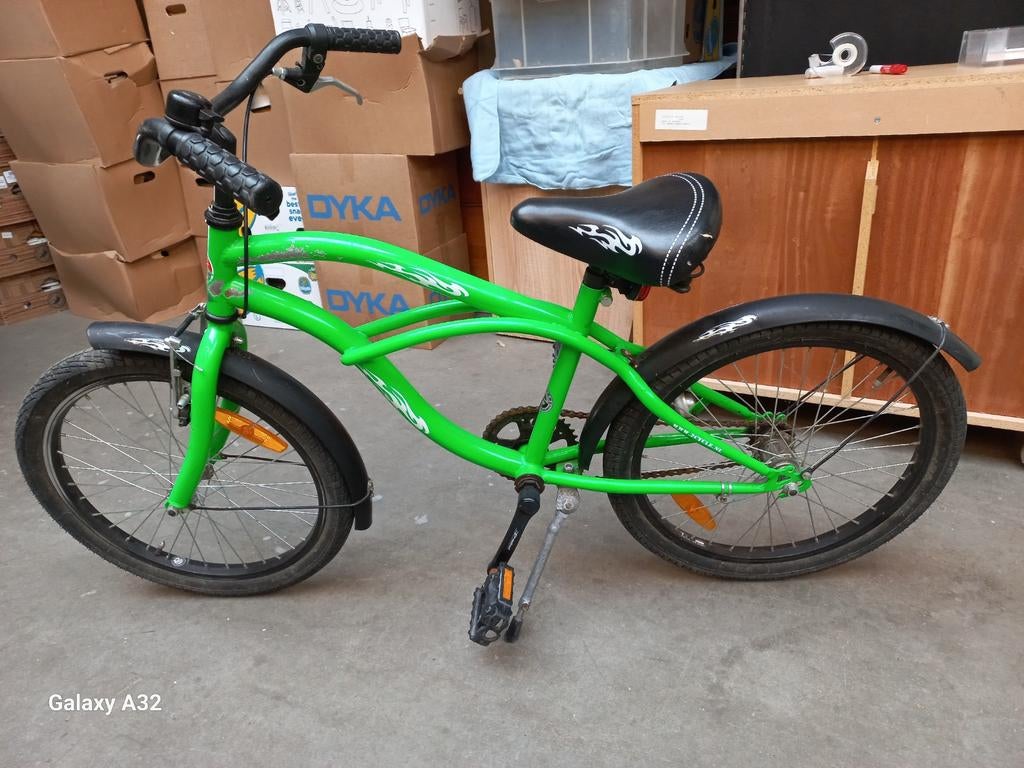 Jongens kinderfiets 20 inch - Groen, Ophalen, Gebruikt, 20 inch, Handrem