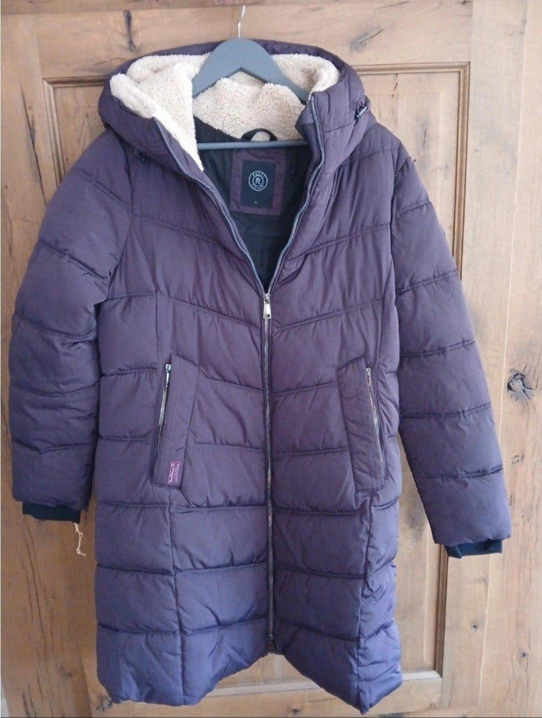 RESET gewatteerde winterjas met capuchon, maat XL bordeau, Kleding | Dames, RESET, Ophalen of Verzenden, Zo goed als nieuw, Paars