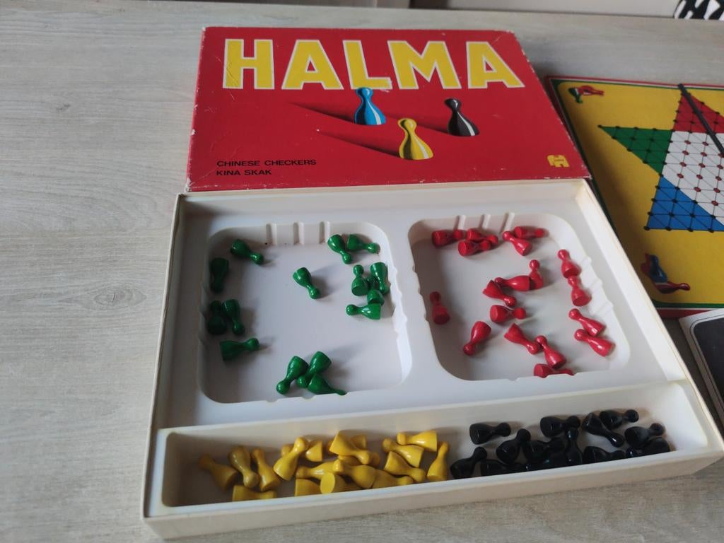 Halma bordspel - Chinese Checkers / Kina Skak, Hobby en Vrije tijd, Gezelschapsspellen | Bordspellen, Vijf spelers of meer, Ophalen of Verzenden