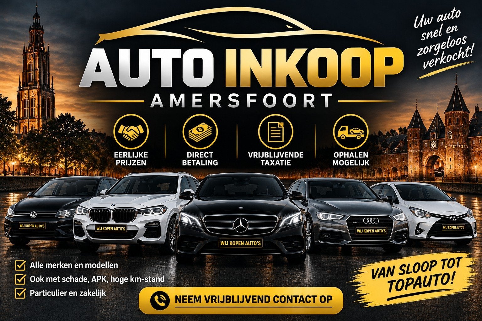 Auto Inkoop Amersfoort - Snel en zorgeloos uw auto verkopen, Auto diversen, Overige Auto diversen, Ophalen of Verzenden