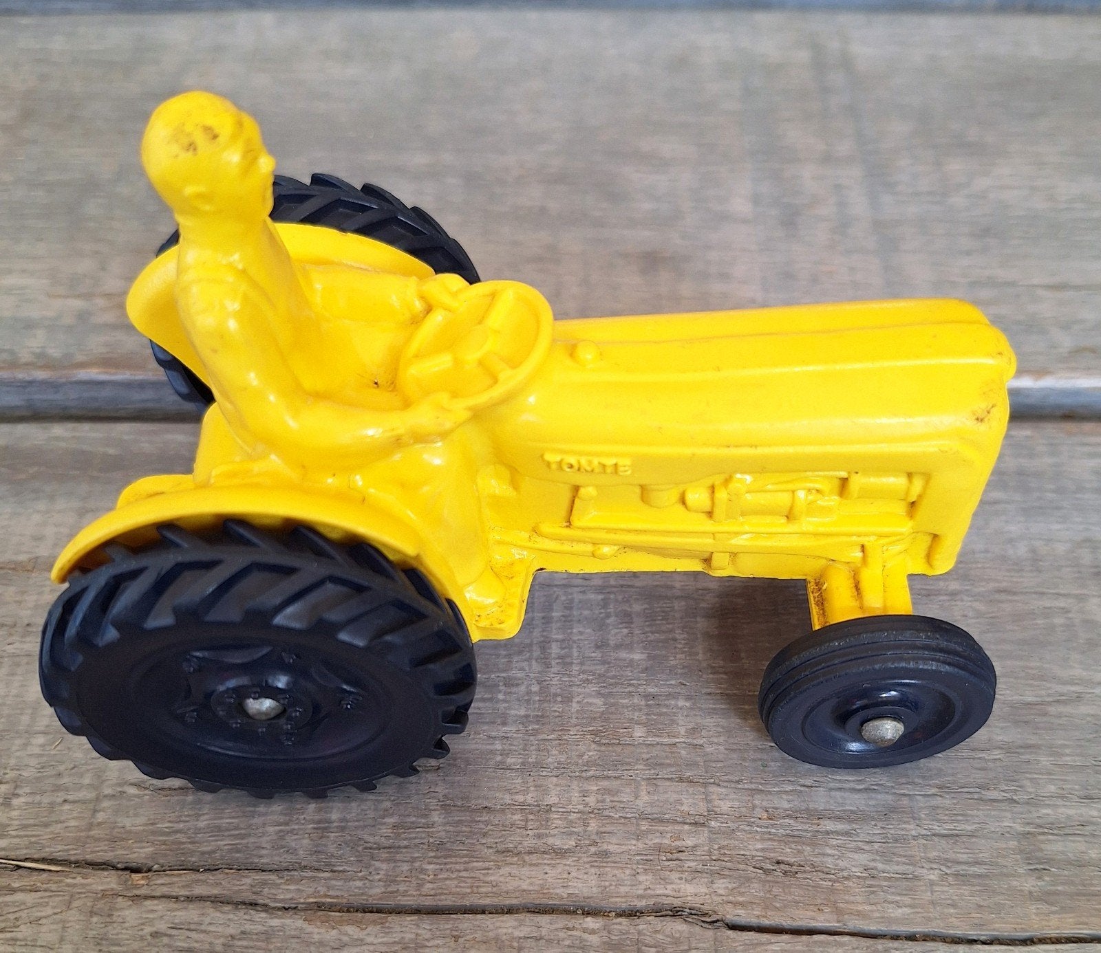 Vintage Tomte Leardal gele Tractor, Verzamelen, Ophalen, Gebruikt