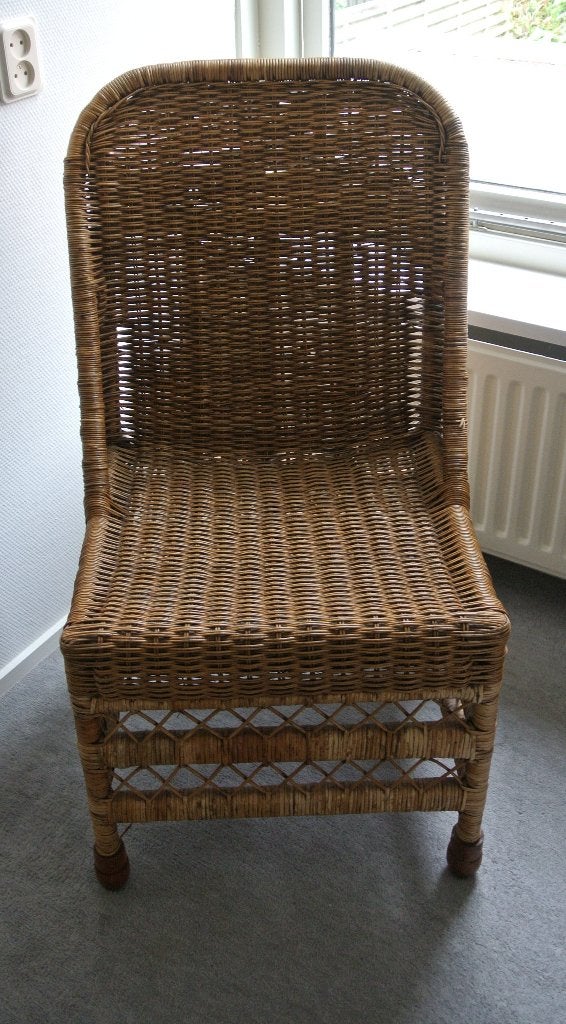 Rieten, rotan stoel, Ophalen, Gebruikt, Bruin, Riet of Rotan