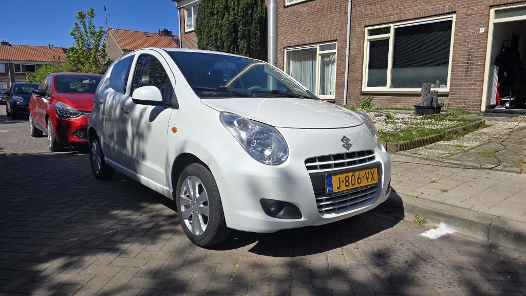 Suzuki alto 2009 met nieuwe apk, Stof, Zwart, Wit, Handgeschakeld