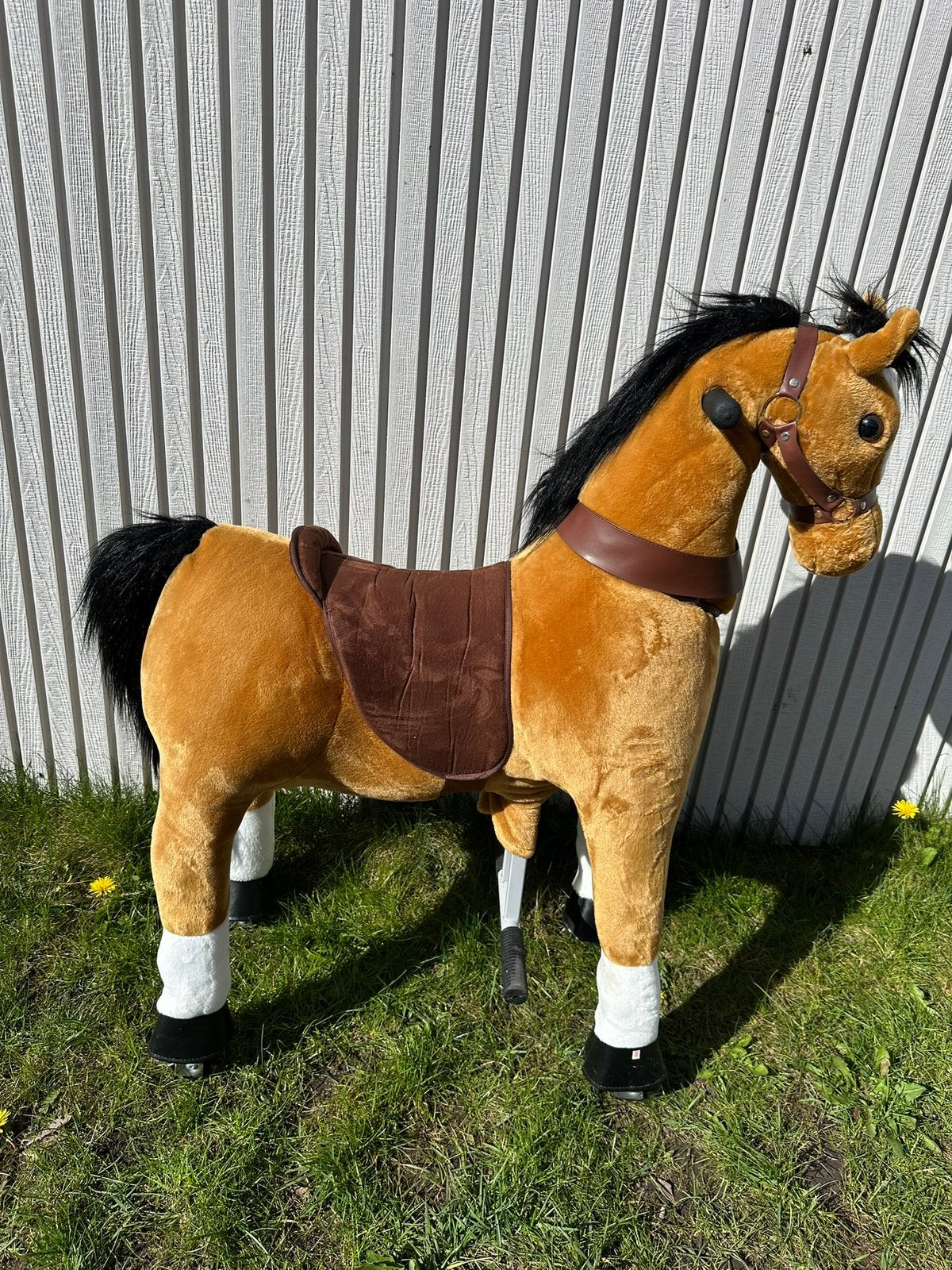 Vrooomy Mechanische Pony L Bruin rijdend speelpaard paard, Ophalen, Gebruikt