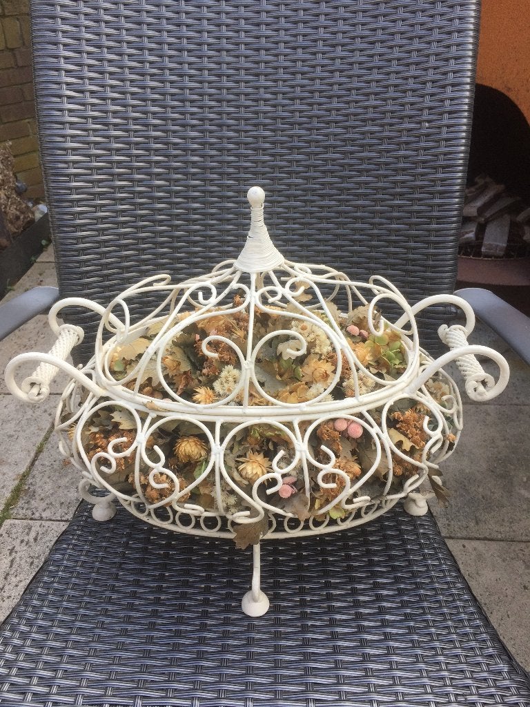 Brocante opengewerkte Schaal met losse deksel, Ophalen