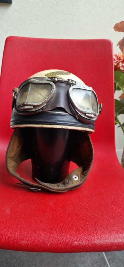 Vintage Motorhelm met Bril - Cromwell m 58, Overige merken, Heren, Tweedehands, Overige typen