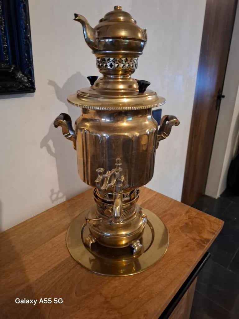 Antieke Koperen Russische Samovar, Ophalen of Verzenden