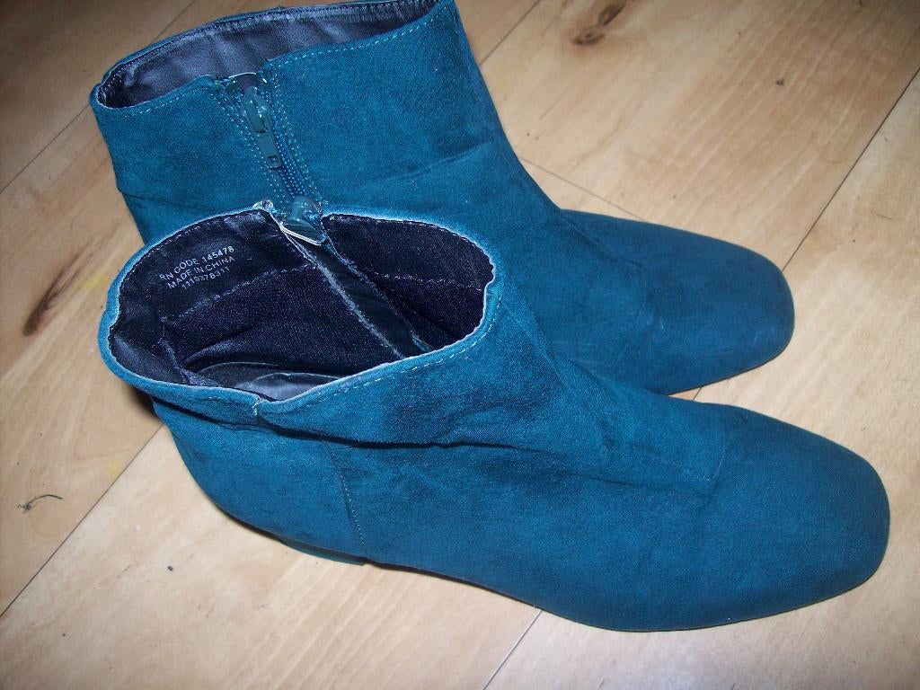 Boho Enkellaarsjes  groen/blauw 40 Primark, Primark, Lage of Enkellaarzen, Ophalen of Verzenden, Zo goed als nieuw