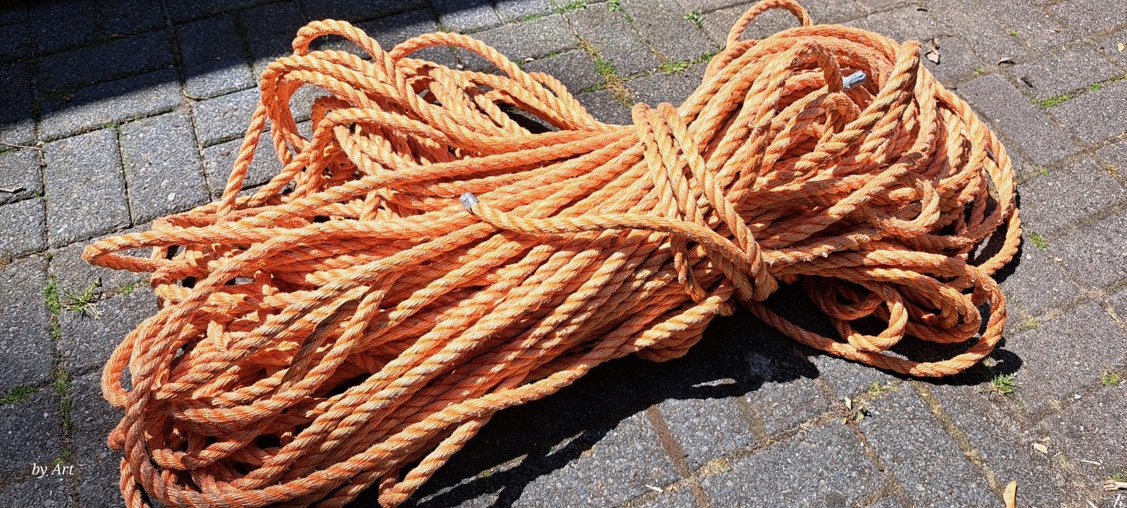 Oranje touw, 150m, 20mm dik., Watersport en Boten, Ophalen
