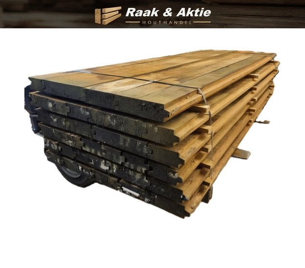 13.85 m2 hardhouten damwand 6.8 cm dik - nr: HP640, Ophalen, Planken, Nieuw, Hardhout