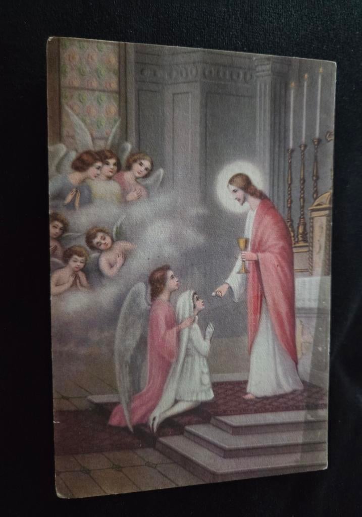 Jezus reikt communie uit aan meisje, Verzamelen, Verzenden, Ongelopen, Overige thema's