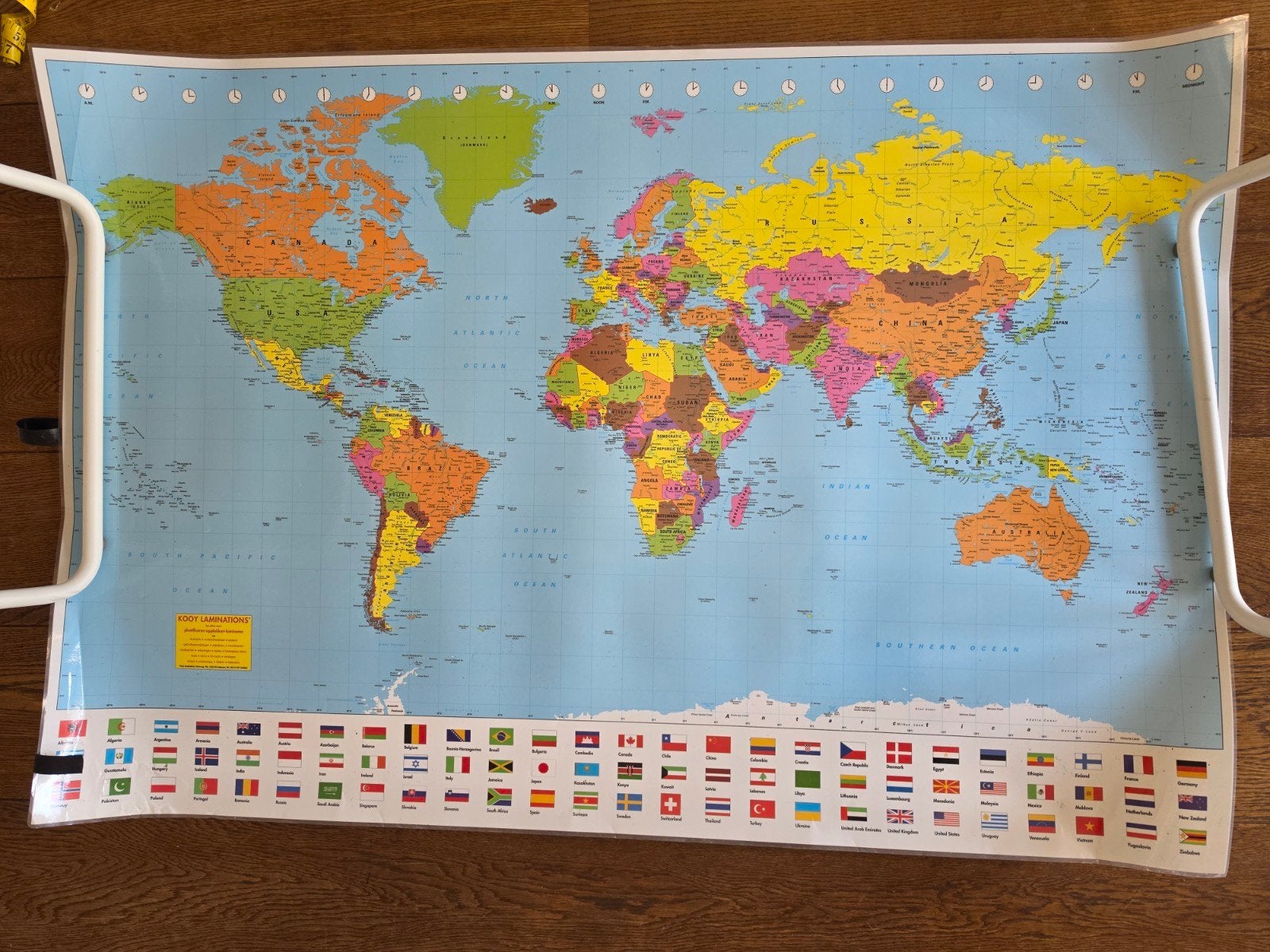 Wereldkaart 120 x 80 cm – Geplastificeerd, Diversen, Ophalen