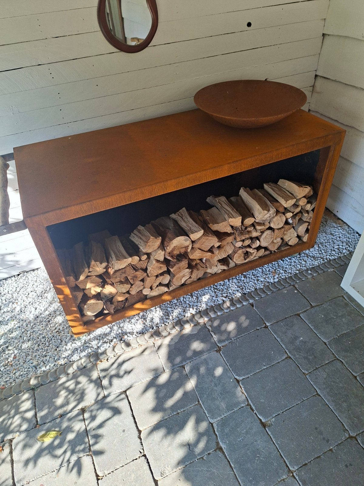 de allerlaatste cortenstaal bak met vuurschaal, Ophalen of Verzenden, Nieuw, Metaal, 60 cm of meer
