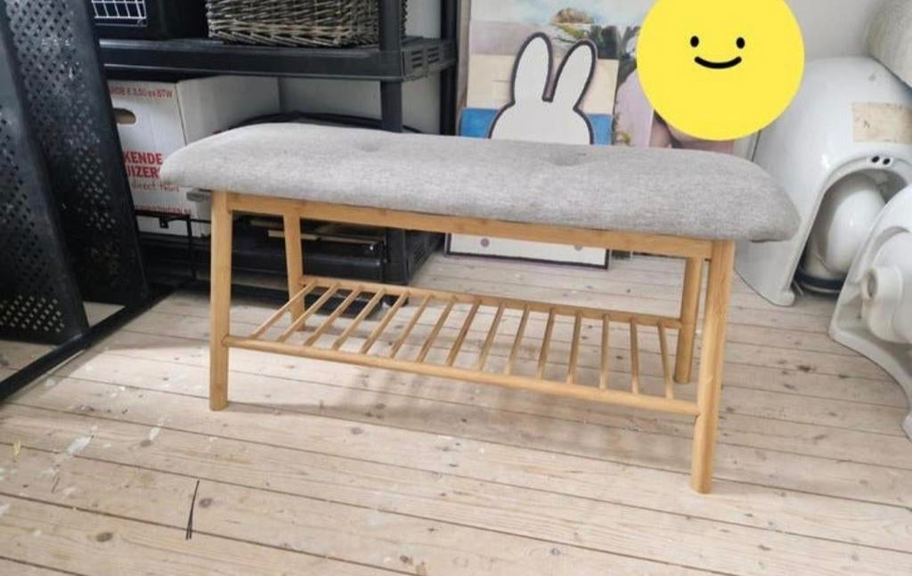 Bankje, Huis en Inrichting, Ophalen, Zo goed als nieuw, 25 tot 50 cm, Rechthoekig