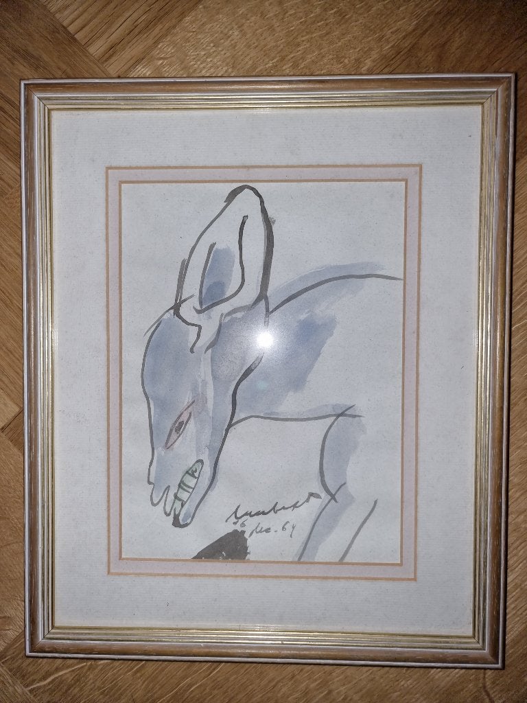 Lucebert  Pentekening  Gesigneerd en Gedateerd, Antiek en Kunst, Ophalen
