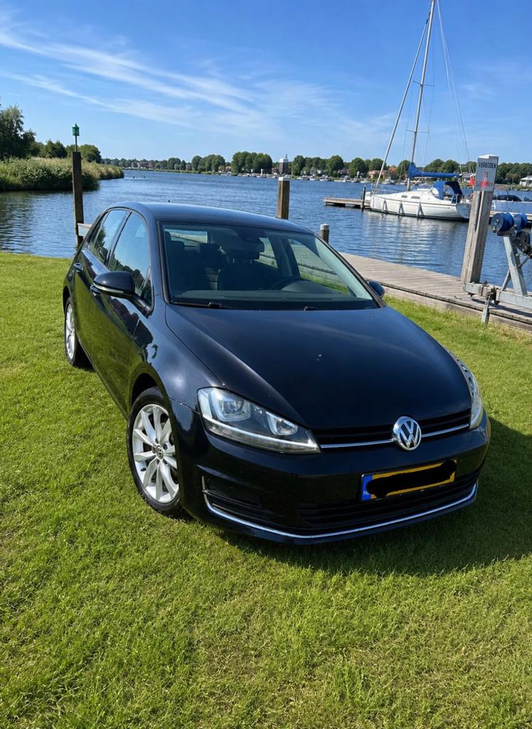 Volkswagen Golf 2.0 TDI 110KW 5D DSG 2013 Zwart, Auto's, Volkswagen, 4 cilinders, Leder en Stof, Zwart, Diesel