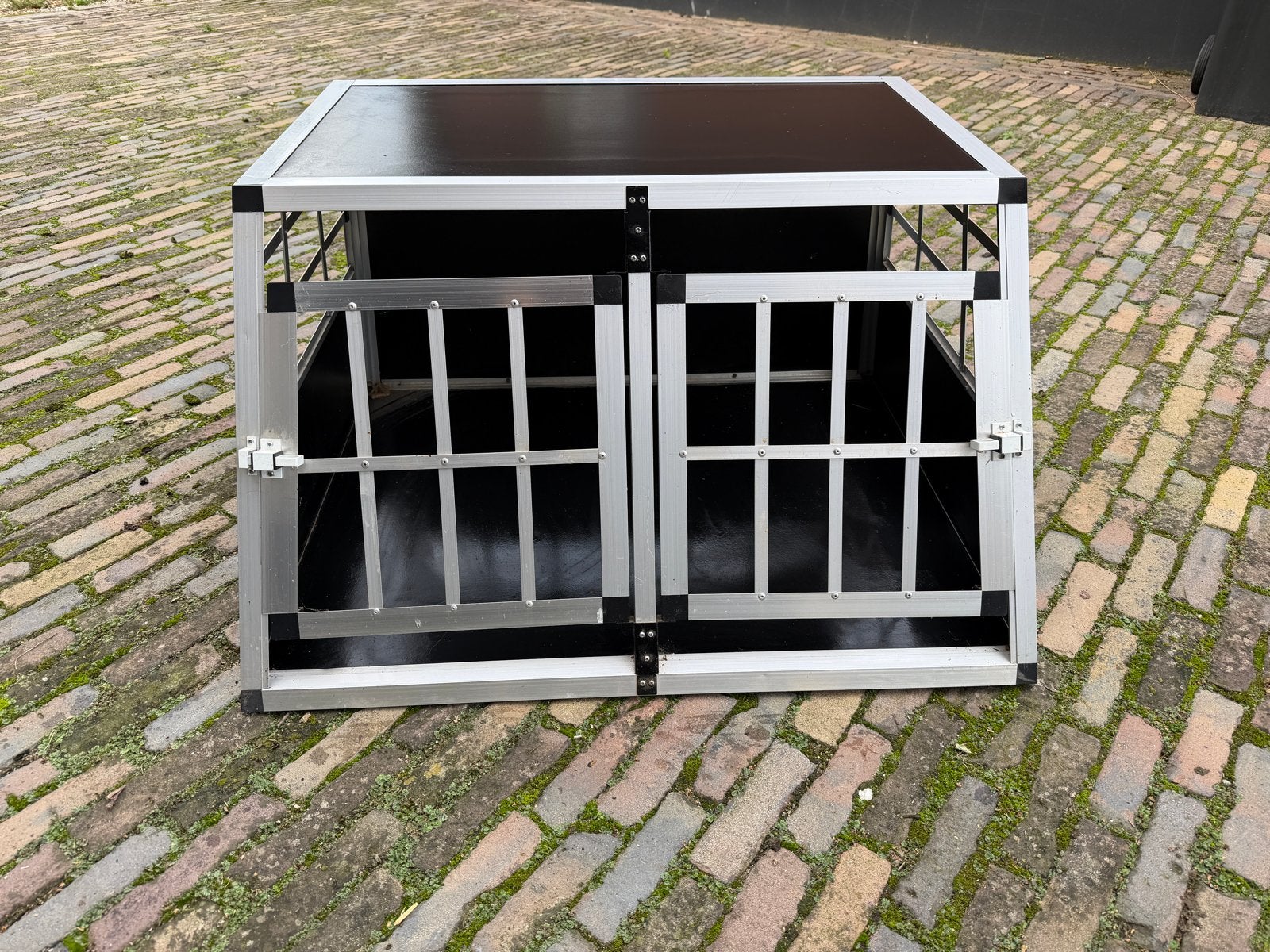 Honden autobench dubbele deur, Ophalen of Verzenden, Gebruikt, Hondenren