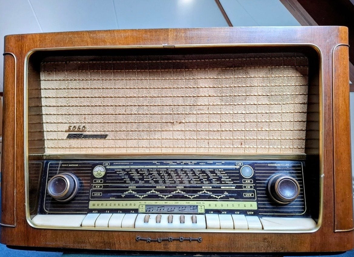 Vintage Grundig Radio Type 5060 - Klassieke Buizenradio, Ophalen, Gebruikt, Radio